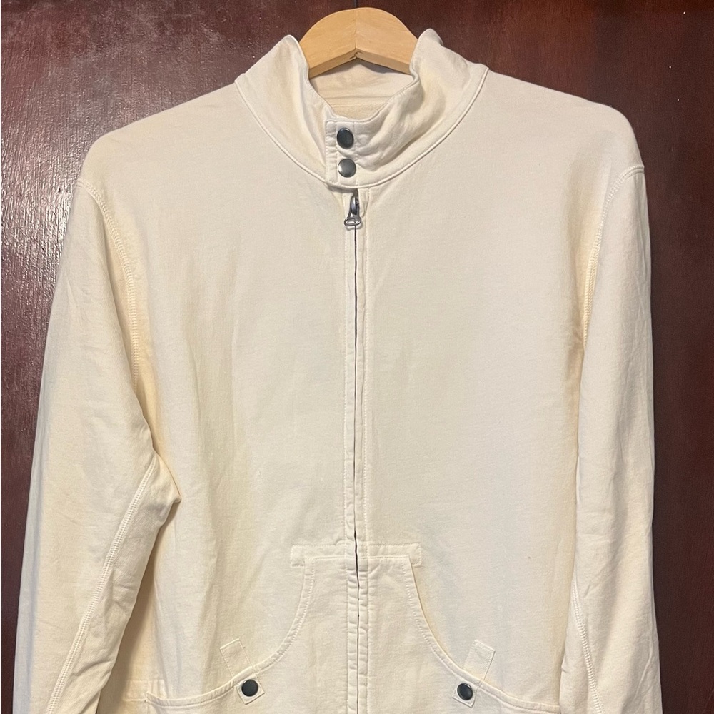 Men’s Terry Mock Neck Zip Lt Yellow Onassis Jacket